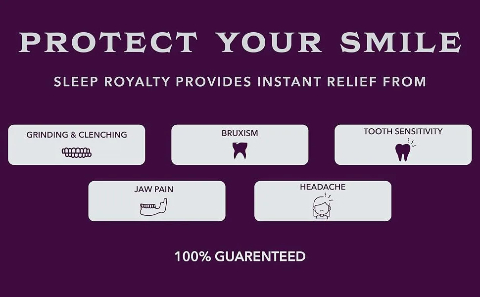 Sleep Royalty Night Guard - Pack of 2 Premium Moldable Mouth Guards for Teeth Clenching and Grinding at Night (Clear) Protective Case Included - Protect Your Smile