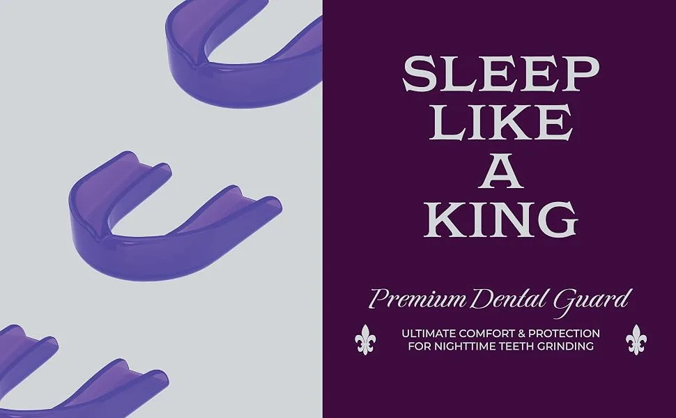 Sleep Royalty Night Guard - Pack of 2 Premium Moldable Mouth Guards for Teeth Clenching and Grinding at Night (Clear) Protective Case Included - Sleep Like A King