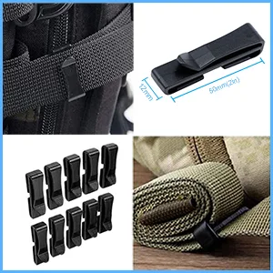 ZUSHALLMY 48-Piece MOLLE Accessories Kit Upgraded Attachment Clips Kit MOLLE Key Clip D-Rings for Attaching Gear with MOLLE System - Increase Capacity and Versatility of Backpack - Adjust Keeper Buckle Connect
