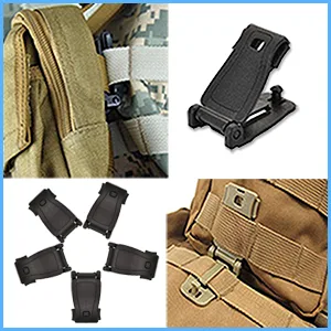 ZUSHALLMY 48-Piece MOLLE Accessories Kit Upgraded Attachment Clips Kit MOLLE Key Clip D-Rings for Attaching Gear with MOLLE System - Increase Capacity and Versatility of Backpack - molle clips