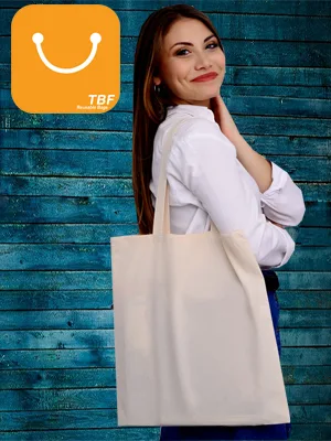 TBF Wholesale 12 Pack Cotton Canvas Natural Reusable Tote Bags in Bulk for DIY 15X16 - product information 1
