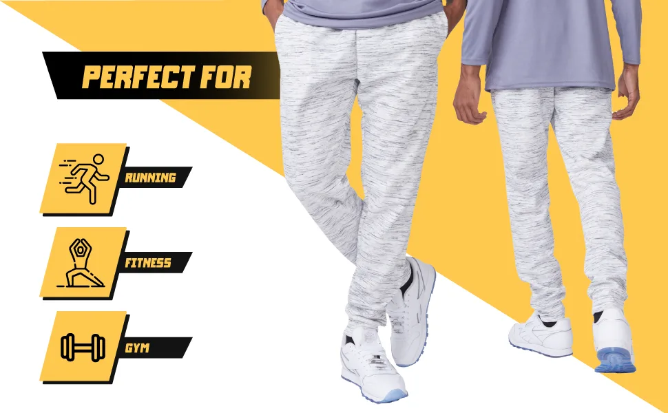 Ultra Performance 3 Pack Joggers for Men Mens Athletic Sweatpants with Pockets for Men  Small - 5X Marled Black / Marled Red / Marled Charcoal Large - perfect