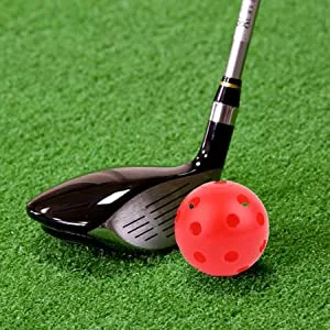 Faswin 150 Pack Practice Golf Balls - 40mm Hollow Plastic Golf Training Balls Red Airflow Golf Balls for Swing Practice Driving Range Home Use Indoor - product information 5