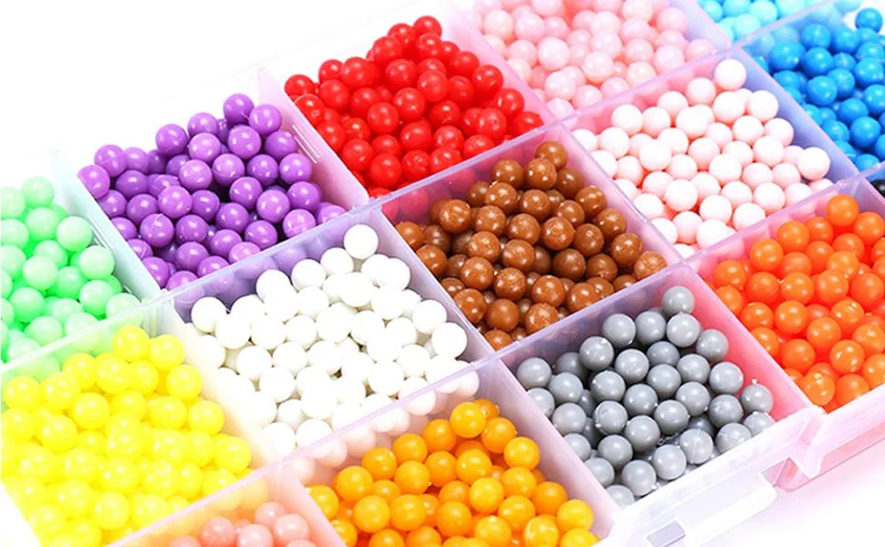 Water Magic Fuse Beads 24 Color 6000 Beads 5mm Refill Pack Non-Iron Handmade Learn DIY Accessories Set - all beads