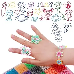 Water Magic Fuse Beads 24 Color 6000 Beads 5mm Refill Pack Non-Iron Handmade Learn DIY Accessories Set - diy play beads