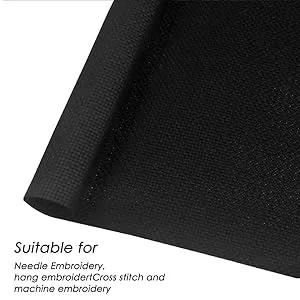 6 Pieces Classic Reserve Aida Cloth Cross Stitch Cloth DaKuan 11 Count Cross Stitch Fabric Black 12 by 18-Inch - product information 4
