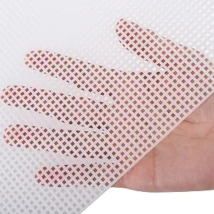 Tosnail Pack of 8 Sheets 7 Count Clear Plastic Mesh Canvas Sheets for Embroidery Crafting - 18" x 12" - Plastic Mesh Canvas