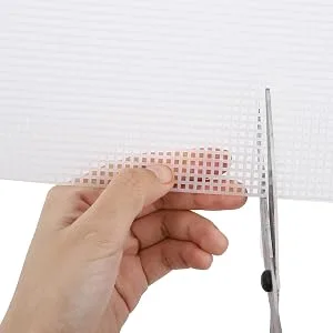 Tosnail Pack of 8 Sheets 7 Count Clear Plastic Mesh Canvas Sheets for Embroidery Crafting - 18" x 12" - Plastic Mesh Canvas