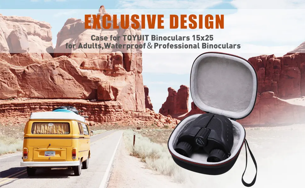LTGEM EVA Hard Case for TQYUIT Binoculars 15x25 - Travel Protective Carrying Storage Bag - LTGEM EVA Hard Case