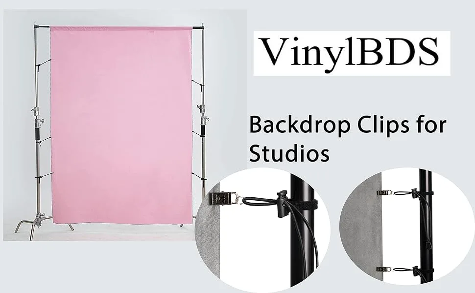 VinylBDS Background Backdrop Clips Clamps Holder for Photo Video Studio 12 Pack Black 12 pcs - product information 2