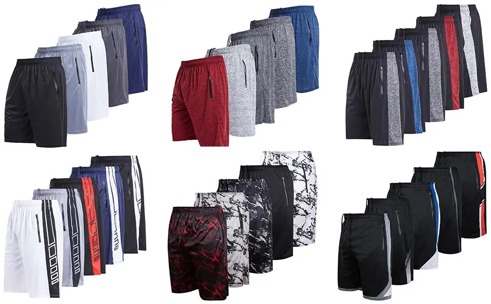 Ultra Performance Mens 5 Pack Athletic Running Shorts Basketball Gym Workout Shorts for Men with Zippered Pockets Dry Fit Shorts With Printed Side Panel Medium - Ultra Performance Running Shorts