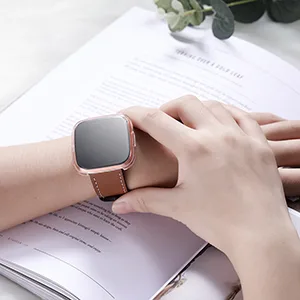Maledan Compatible with Fitbit Versa 2 Screen Protector Case 3 Pack Clear Ultra Thin Full Protective Case Cover Scratch Resistant Shock Absorbing for Versa 2 Smartwatch Bands Accessories Clear*3 - clear protector case for Fitbit Versa 2