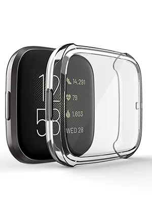 3 Pack Screen Protector Compatible Fitbit Versa 2 Case GHIJKL Ultra-Thin Slim Soft TPU Protective Case All-Around Full Cover Bumper Shell for Fitbit Versa 2 Smart Watch Clear Clear Clear Versa 2: Clear Clear Clear - product information 3
