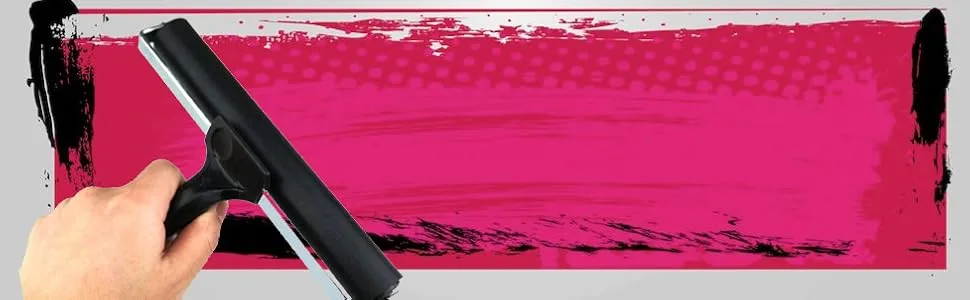 3 Pack Printmaking Brayers - Premium Brayer Rollers for Crafting Hard Rubber Roller Brayers Vinyl Roller Ink Paint Brush for Wallpapers Stamping Gluing Application (2.4 4 7.9 ) (Black) - hard rubber roller