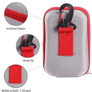ACHIX Golf Rangefinder Hard Shell Case Compatible for Bushnell/Callaway/Tectectec Universal Laser Range Finder Carry Bag with Carabiner Belt Clip for Most Brands rangefinders Silver-Large Case - GOLF RANGEFINDER CASE