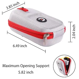 ACHIX Golf Rangefinder Hard Shell Case Compatible for Bushnell/Callaway/Tectectec Universal Laser Range Finder Carry Bag with Carabiner Belt Clip for Most Brands rangefinders Silver-Large Case - GOLF RANGEFINDER CASE