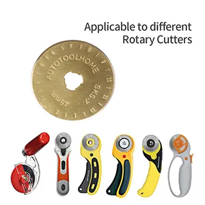 Titanium Coated Rotary Cutter Blades 45mm 10 Pack Replacement Blades Quilting Scrapbooking Sewing Arts Crafts Sharp and Durable - Application extensive