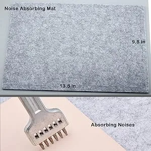 Leather Punch Mat Hole Punching Chisel Mat and Sound Absorbing Pad 3 Pack Set (Large) - Noise Absorbing Mat