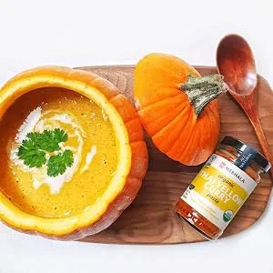 Mekhala Organic Gluten Free Curry Paste Value 3-Pack (3x3.5oz) (Lemongrass Turmeric) - Spiced Pumpkin Soup