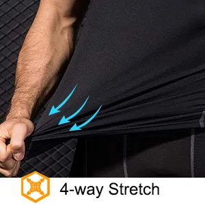 Men's Cool Dry Compression Short Sleeve Sports Baselayer T-Shirts Tops (Pack of 1 or 3) White Medium - 4 way stretch