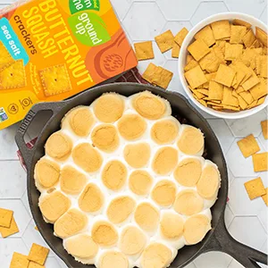Real Food From the Ground Up Cauliflower and Butternut Squash Crackers - 6 Pack (Sea Salt Butternut Squash) - cauliflower crackers