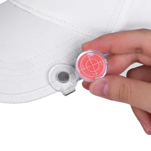 PGM Ball Markers Hat Clip Golf Putting Aid Round Bubble Level High Precision Reader 2-Pack(Red&Blue) - golf,gloves,golf balls,golf carts,golf club bags,golf clubs,training equipment,accessories,footwear