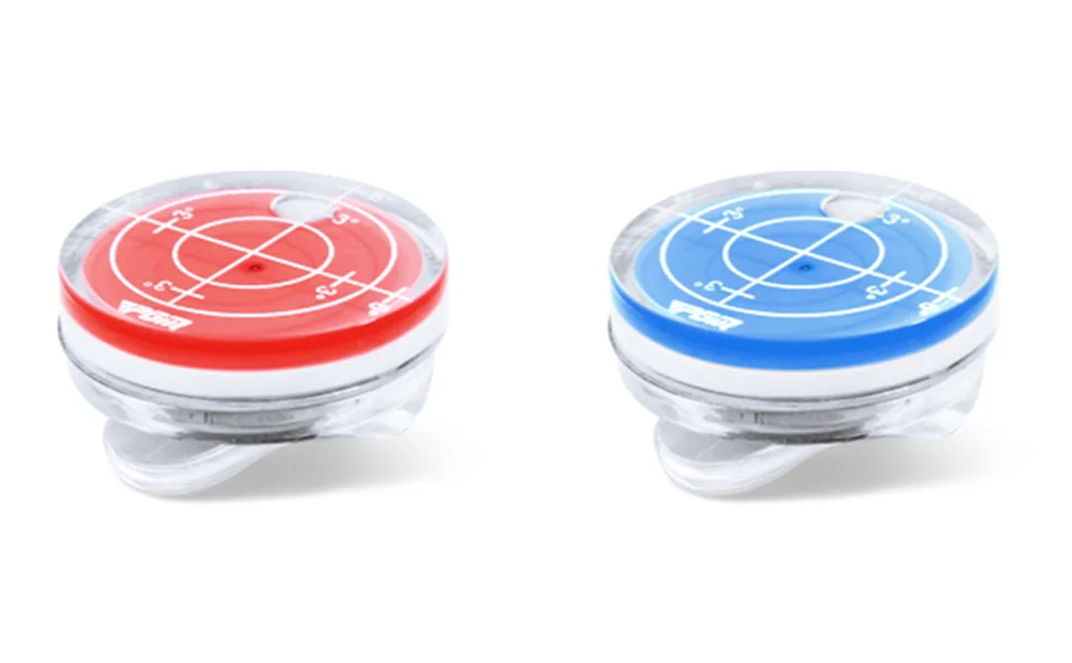 PGM Ball Markers Hat Clip Golf Putting Aid Round Bubble Level High Precision Reader 2-Pack(Red&Blue) - golf,gloves,golf balls,golf carts,golf club bags,golf clubs,training equipment,accessories,footwear
