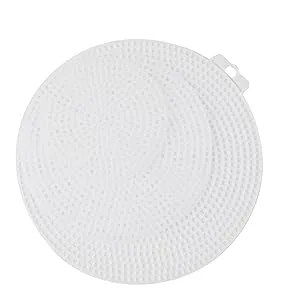 Tosnail 60 Pack 3" 4.5" 5.75" Round Plastic Canvas Mesh Sheets Plastic Canvas Circle Plastic Mesh Mat for Embroidery Crafting - Round Plastic Canvas Mesh Sheets