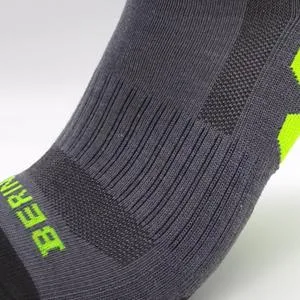 BERING Men's Athletic Ankle Socks for Workout Running Tennis (6 Pack) Graphite Grey 9-12 - arch support