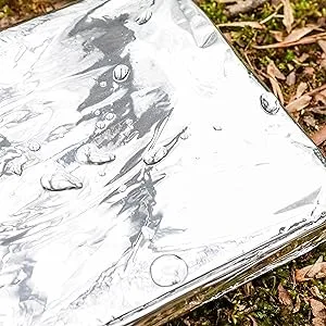 Ever Ready First Aid Mylar Rescue Blanket Large Silver Thermal Sheet for Emergency and Survival 54 x 84 20 Count - multi