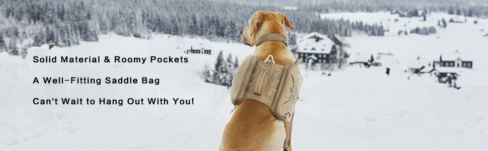 EXCELLENT ELITE SPANKER Dog Pack Hound Dog Saddle Bag Backpack for Travel Camping Hiking Medium & Large Dog with 2 Capacious Side Pockets(COB) Coyote Brown - product information 8