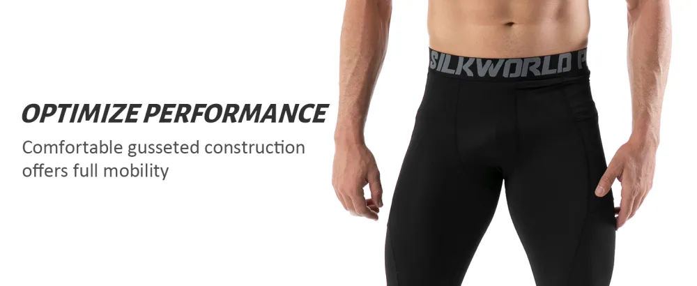 SILKWORLD Men's 1 3 Pack Compression Pants Pockets Cool Dry Gym Leggings Baselayer Running Tights C2_fleece Lined_3pack_black hemp Grey navy Blue Medium - Optimize performance
