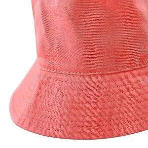 Bucket Hat - Unisex 100% Cotton & Denim UPF 50 Packable Summer Travel Beach Sun Hat Small-Medium White - Detail_1