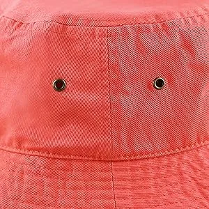Bucket Hat - Unisex 100% Cotton & Denim UPF 50 Packable Summer Travel Beach Sun Hat Small-Medium White - Detail_2