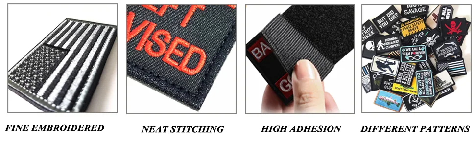 Harsgs 20 Pieces Random Tactical Morale Patch Bundle Full Embroidery Loop and Hook Patches Set for Caps Bags Backpacks Vest Military Uniforms Tactical Gears Etc 20PCS Random - product information 2
