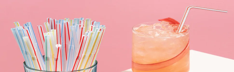 200 Bendable Disposable Drinking Straws - Flexible Straws - Bendy Straws Disposable - Plastic Straws Bendable - Classic Straws - Straws disposable- Straws Drinking Plastic Stripes - assorted color strow popotes desechables para bebidas daily living starws pajuelas guitarra bending