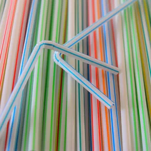 200 Bendable Disposable Drinking Straws - Flexible Straws - Bendy Straws Disposable - Plastic Straws Bendable - Classic Straws - Straws disposable- Straws Drinking Plastic Stripes - straws drinking flexible bendable disposable plastic straw bend kids flex flexable wide batawaf