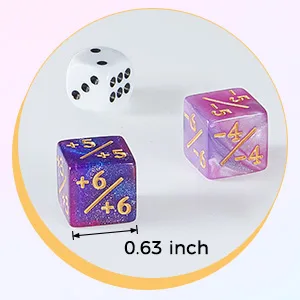 24 Pieces Dice Counters Token Dice D6 Dice Cube Loyalty Counter Dice Compatible with MTG CCG Card Gaming Accessory 2 Styles - product information 3