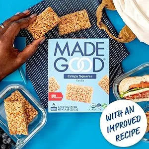 MadeGood Confetti Chocolate Drizzled Crispy Squares 6pack (30 count) Crunchy Rice with Chocolate Drizzled - MadeGood Crispy Squares