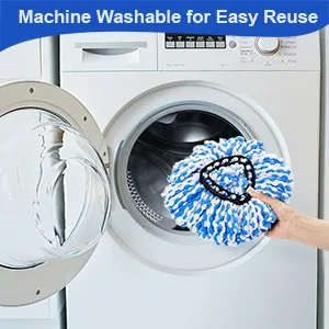 4 Pack Spin Mop Replacement Head Mop Refill Compatible with Ocedar RinseClean 2 Tank System Spinning Mop Heads Replacements for O Cedar Mop Replace Head Blue 4 Pack - spin mop replacement mop