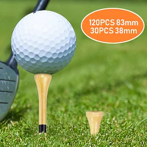 HUAEN Golf Tees Bamboo Tees 150 Pack 3-1/4 Inch Unbreakable Long Tees Bulk Low Friction and Resistance - product information 4