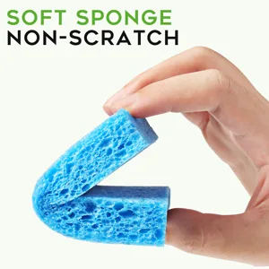 Cleaning Scrub Colored Sponge Non-Scratch Kitchen Cellulose Dishwashing Sponge 16Pack Biodegradable Natural Sponge 16 Count (Pack of 1) - SOFT SPONGE