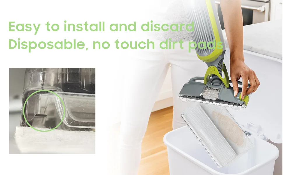 AIR U+ Replacement Pads for Shark VACMOP VM252 VM200 VM190 VM250 VM251 Disposable Vac Mop Pad Refills 20 Pack - shark mop vac pads