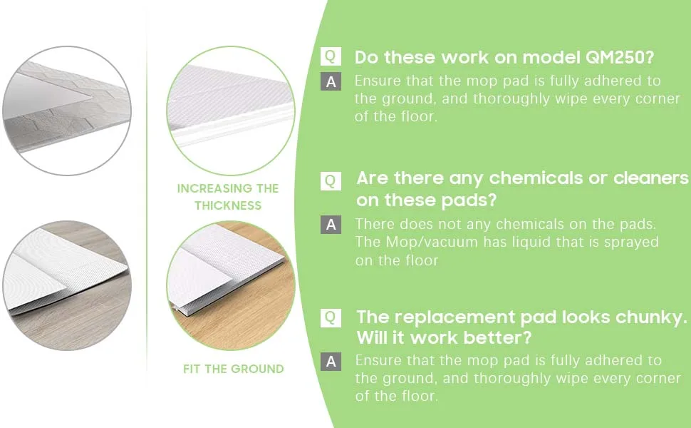 AIR U+ Replacement Pads for Shark VACMOP VM252 VM200 VM190 VM250 VM251 Disposable Vac Mop Pad Refills 20 Pack - shark vacmop pads refills