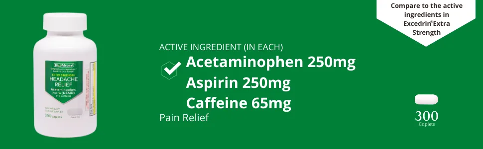 ValuMeds Extra Strength Headache Relief Caplets (300-Count) | Nonsteroidal Anti-Inflammatory Pain Reliever | Migraine Relief Arthritis Muscles Joints - body