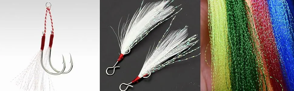 PHECDA PROFLY 10 Pack Crystal Flash Line Fly Tying Material for Fishing Lure Flies 10 Colors Crystal Flash-SET A - product information 2