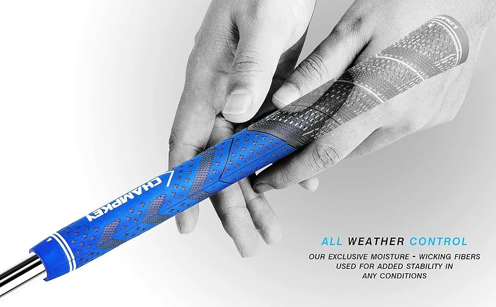 CHAMPKEY Golf Grips 13 Pack | Come with Solvent 15 Tapes Vise Clamp and Hook Blade | All Weather Control and High Feedback Golf Club Grips Midsize Grey - product information 2