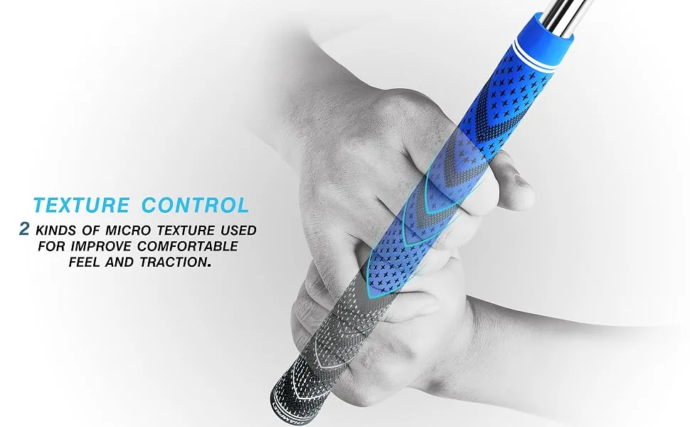 CHAMPKEY Golf Grips 13 Pack | Come with Solvent 15 Tapes Vise Clamp and Hook Blade | All Weather Control and High Feedback Golf Club Grips Midsize Grey - product information 3