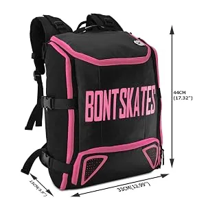 Bont Skates - Multi Sport Skate Backpack Travel Bag Small Size - Inline Ice Roller Speed Skating Cosmo Pink - smaller backpack