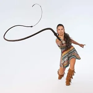 Western Stage Props - Replacement Whip Crackers Whip Popper | Professional Grade Nylon Hybrid String for Bullwhip or Stock Whip (Pack of 5) - Woman cracking a whip